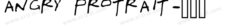 angry protrait字体转换